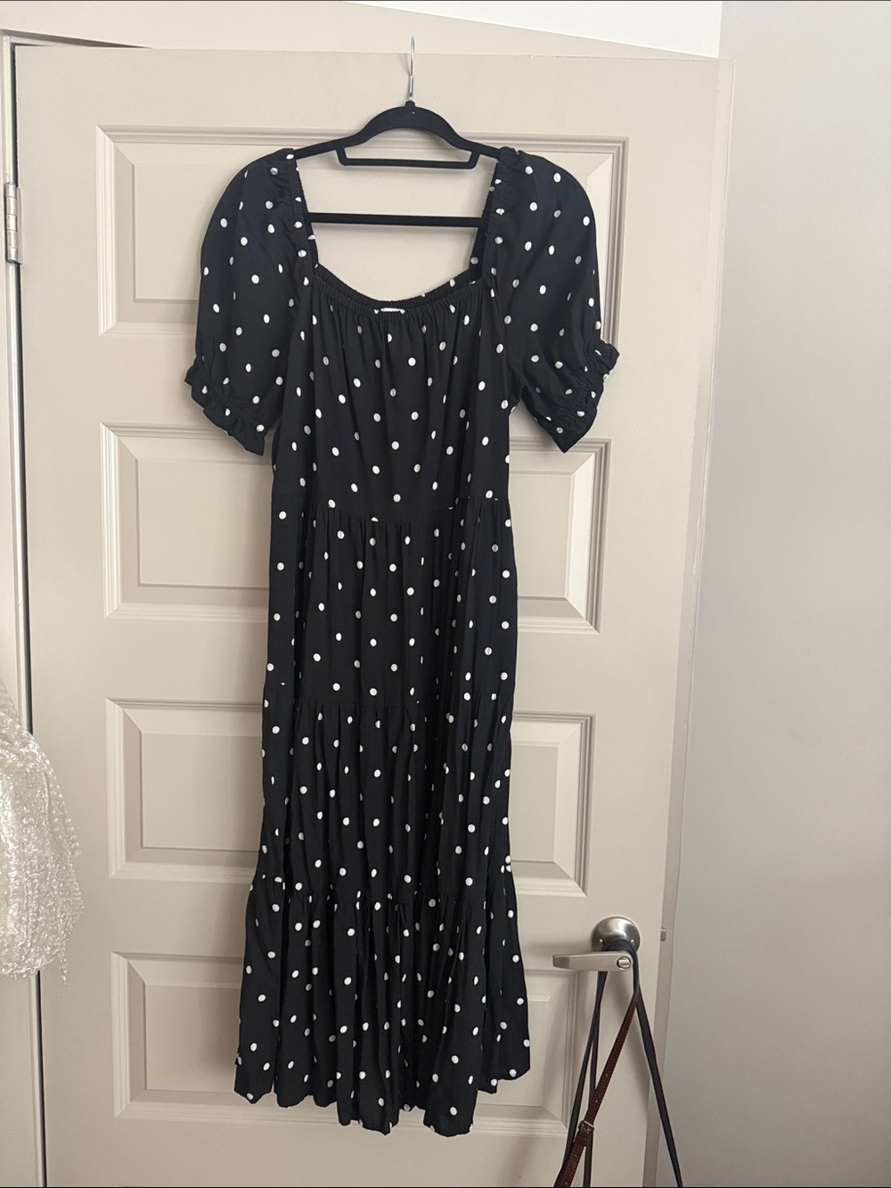 J. Crew Black-and-White Polka Dot Dress
